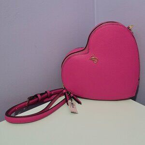 Victoria's Secret Pink Heart Crossbody Bag with Gold Chain